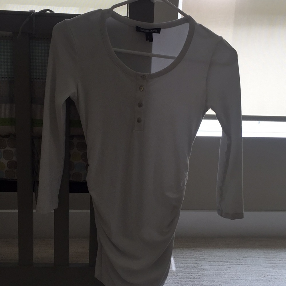 Isabella Oliver maternity shirt white size 0